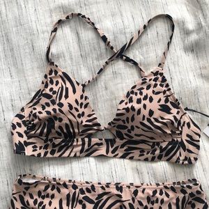 Animal print bikini top